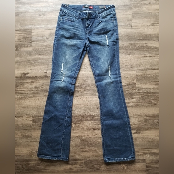 People's Liberation Star Rhinestone Bootcut Denim Jeans - Picture 4 of 6